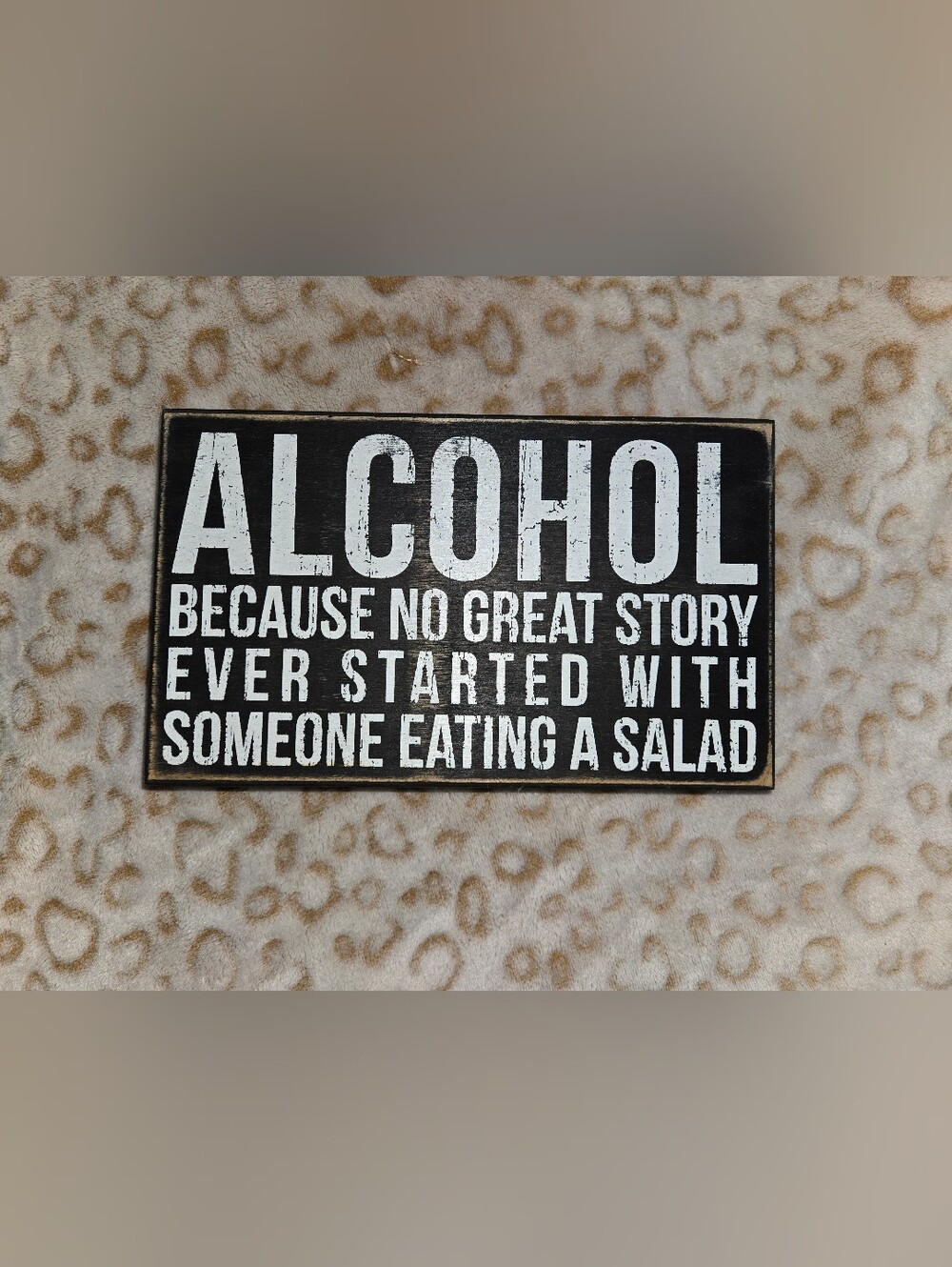 Primitives by Kathy Wooden Box Sign – Alcohol